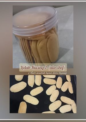 Lidah Kucing 2 (ala chef) -auto mudah lepas dari loyang