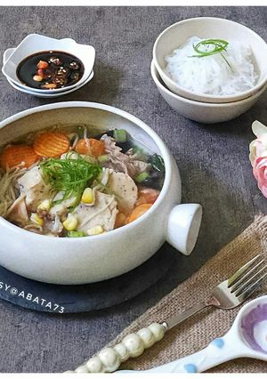 Sup Daging Jamur Bakso Ayam Tenggiri